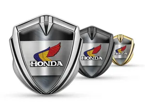 Honda Autoabzeichen Renn Design Glänzend Metallrand